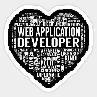 Web Application Developer Heart Sticker